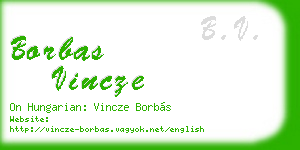 borbas vincze business card